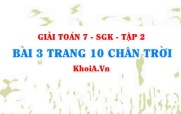 Bài 3 trang 10 Toán 7 Chân trời sáng tạo Tập 2